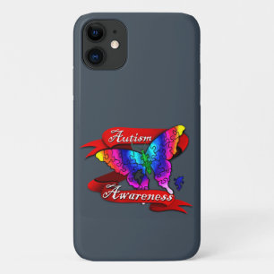 Capa Para iPhone 11 Borboleta de Sensibilização Autismo