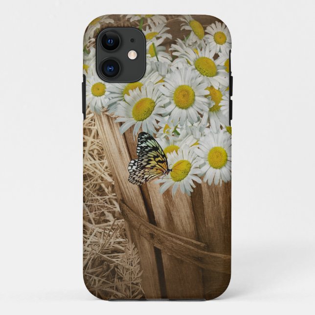 Capa Para iPhone 11 Borboleta em Daisy (Verso)