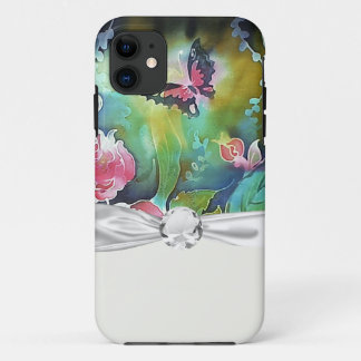 Capa Para iPhone 11 borboleta entre as rosas