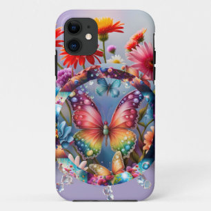 Capa Para iPhone 11 Borboleta Flor