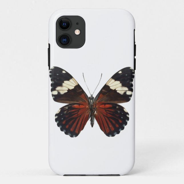 Capa Para iPhone 11 Borboleta marrom em qualquer cor (Verso)