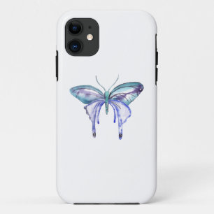 Capa Para iPhone 11 borboleta púrpura azul aqua aqua