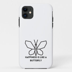 Capa Para iPhone 11 Borboletas: Felicidade É Como Uma Borboleta