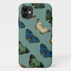 Capa Para iPhone 11 Borboletas no azul