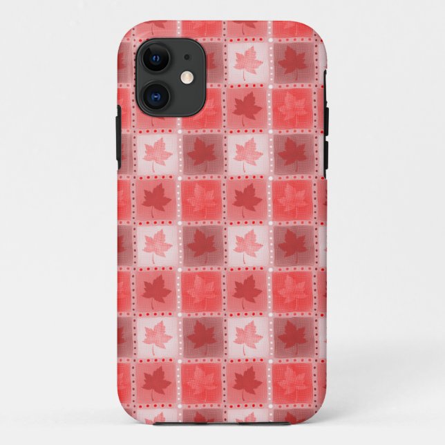 Capa Para iPhone 11 Bordo canadense vermelho (Verso)