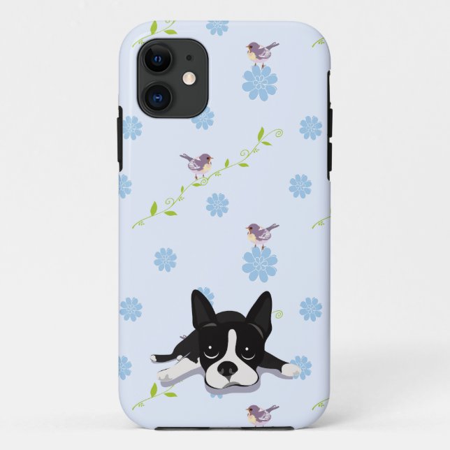 Capa Para iPhone 11 Boston Terrier (Verso)