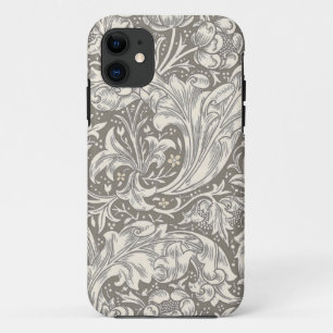 Capa Para iPhone 11 Botão de solteiro em damasco antigo William Morris