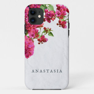 Capa Para iPhone 11 Bougainvillea Floral Mediterrânica