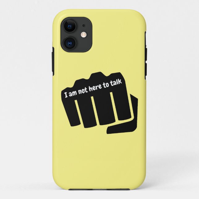Capa Para iPhone 11 Boxing, não estou aqui para falar (Verso)