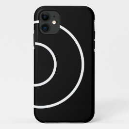 Capa Para iPhone 11 Branca Branca Branca Moderna Ondas de Sinal Concen