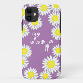 Capa Para iPhone 11 Branca de Cinza Púrpura e Amarela