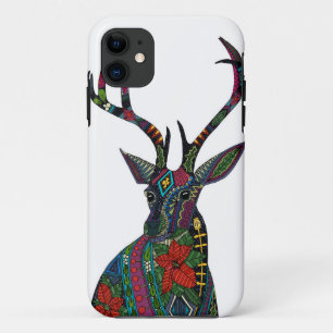 Capa Para iPhone 11 branco dos cervos da poinsétia