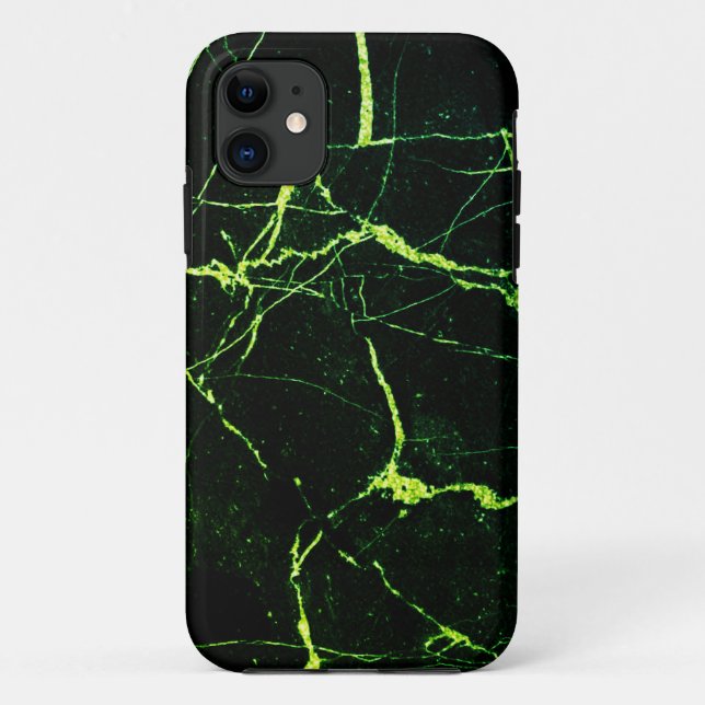 Capa Para iPhone 11 Bright Green Marble  (Verso)
