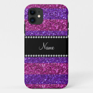 Capa Para iPhone 11 Brilho cor-de-rosa roxo conhecido personalizado