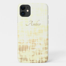 Capa Para iPhone 11 Brilho de faíscas gradiente amarelo elegante perso