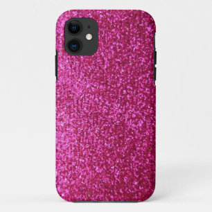 Capa Para iPhone 11 Brilho do rosa quente do falso
