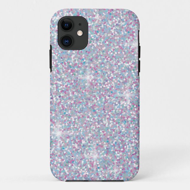 Capa Para iPhone 11 Brilho iridescente branco (Verso)