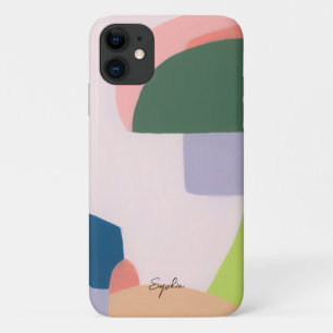 Capa Para iPhone 11 Brilho Maravilha 3 Arte Abstrata Colorida Nome Per