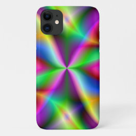 Capa Para iPhone 11 Brilho metálico colorido do Fractal