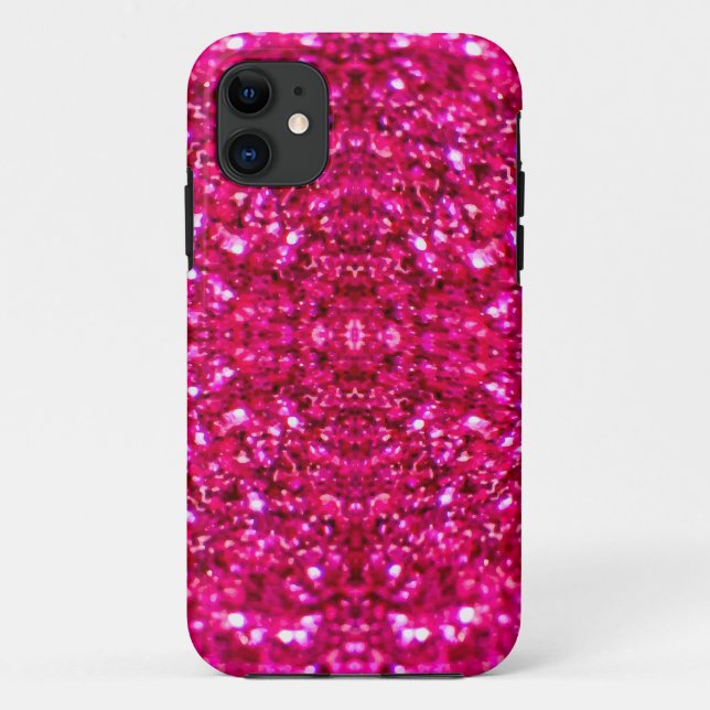 Capa Para iPhone 11 brilho rosa quente (Verso)