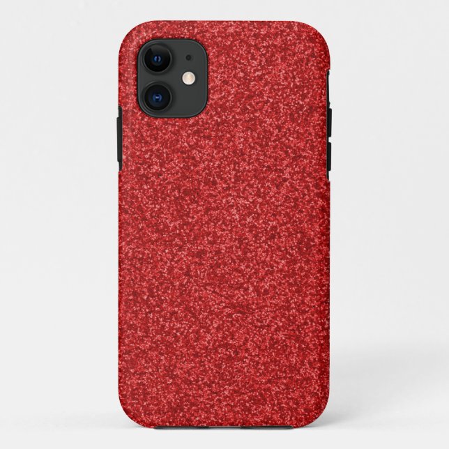 Capa Para iPhone 11 Brilho vermelho Sparkling (Verso)