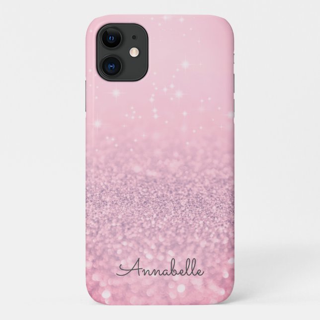 Capa Para iPhone 11 Brilhos Magicos Rosa (Verso)