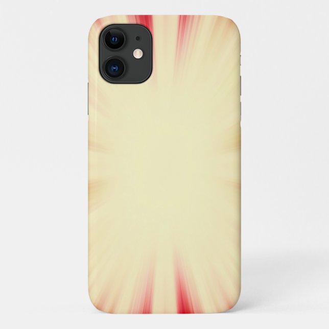 Capa Para iPhone 11 Broca solar vermelha e amarela (Verso)