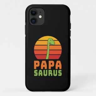 Capa Para iPhone 11 Brontossauro Papasaurus Dia dos Pais Dinossauro