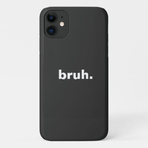 Capa Para iPhone 11 bruh uma palavra minimalismo design