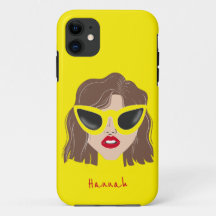Brunette legal com nome personalizado amarelo dos 