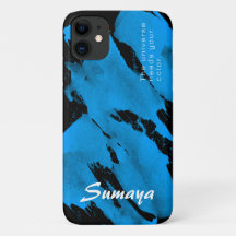 Capa para iPhone 11 Brushy Black & Blue | Personal