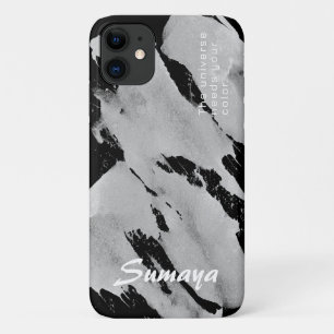 Capa para iPhone 11 Brushy Black & Grey   Personal