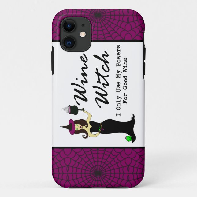Capa Para iPhone 11 Bruxa do vinho "eu uso somente meus poderes para o (Verso)