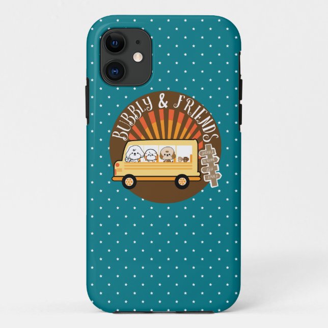 Capa Para iPhone 11 bubble e amigos fazem uma viagem (Verso)