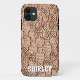 Capa Para iPhone 11 Bubble Knit Stitch Patterch de Shirley Taylor