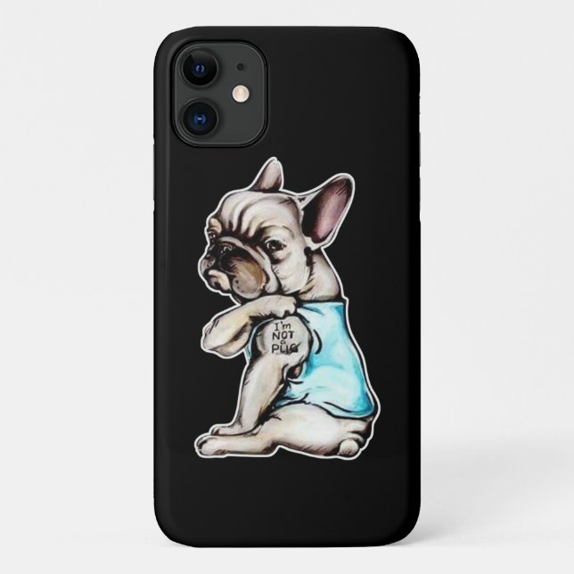Capa Para iPhone 11 Buldogue Francês | Não sou um presente de insetos (Verso)