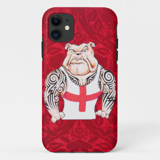 Capa Para iPhone 11 Buldogue inglês com tatuagens tribais
