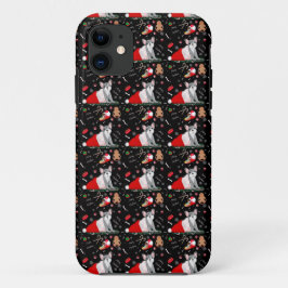 Capa Para iPhone 11 Bulldog Francês Puppia no Padrão de Chapéu dos Pap