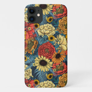 Capa Para iPhone 11 Buquê de flores- rosas, peonias, margaridas