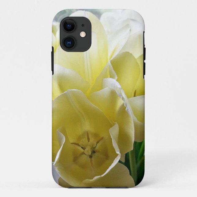 Capa Para iPhone 11 Buquê de Tulipa Amarelo (Verso)