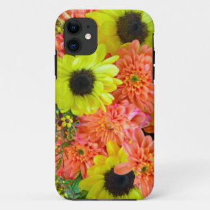 Capa Para iPhone 11 Buquê floral de girassóis e dálias coloridos