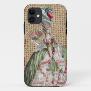 Capa Para iPhone 11 burlap Marie Antoinette, país francês barroco