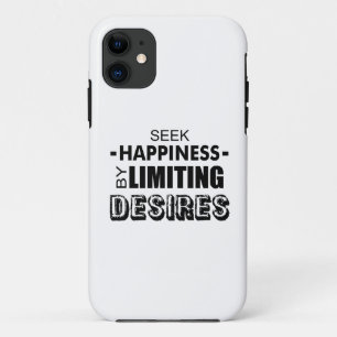 Capa Para iPhone 11 Buscar Felicidade Limitando Desejos