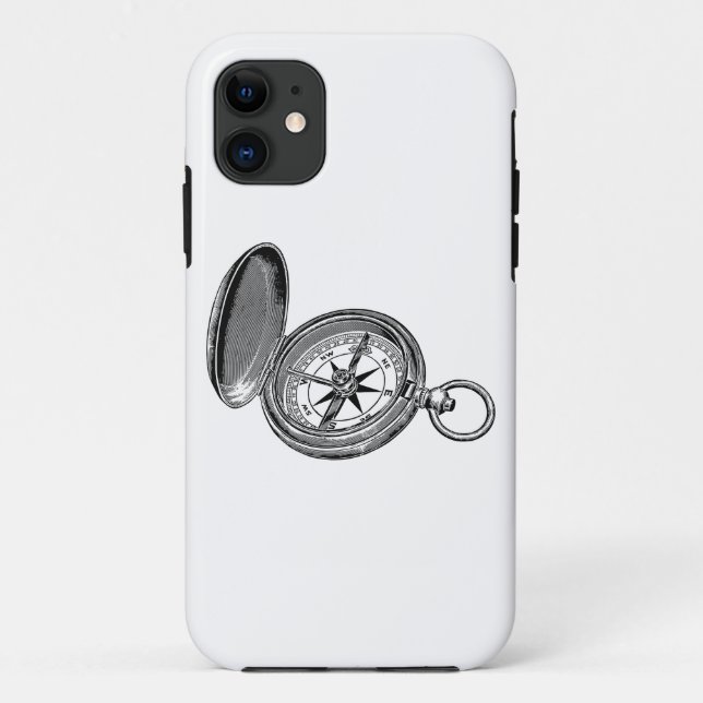 Capa Para iPhone 11 Bússola Navegação Direção (Verso)