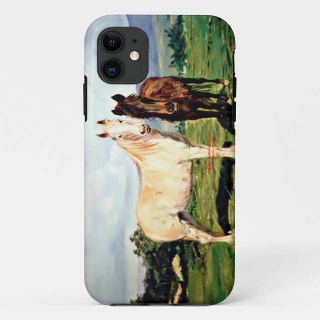 Capa Para iPhone 11 Caballos/Cabalos/Horses (Verso)