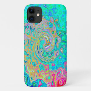 Capa Para iPhone 11 Cabeça Abstrato Retro Arco-Íris Líquido