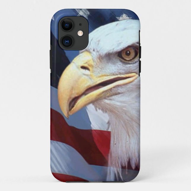 Capa Para iPhone 11 cabeça de águia careca (Verso)