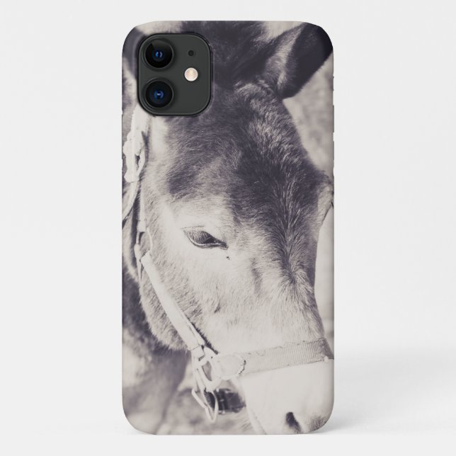 Capa Para iPhone 11 Cabeça de Donkey 001 (Verso)