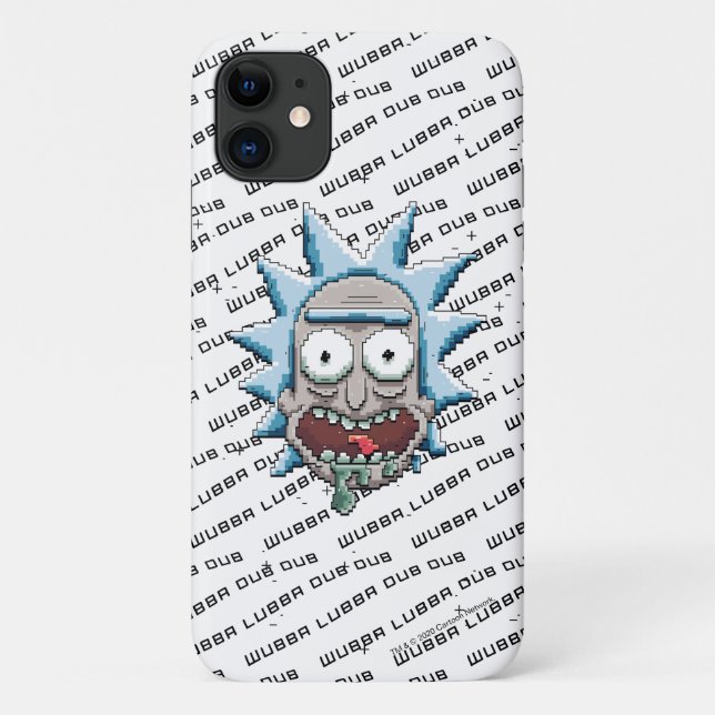Capa Para iPhone 11 Cabeça de Rick Pixelversa (Verso)