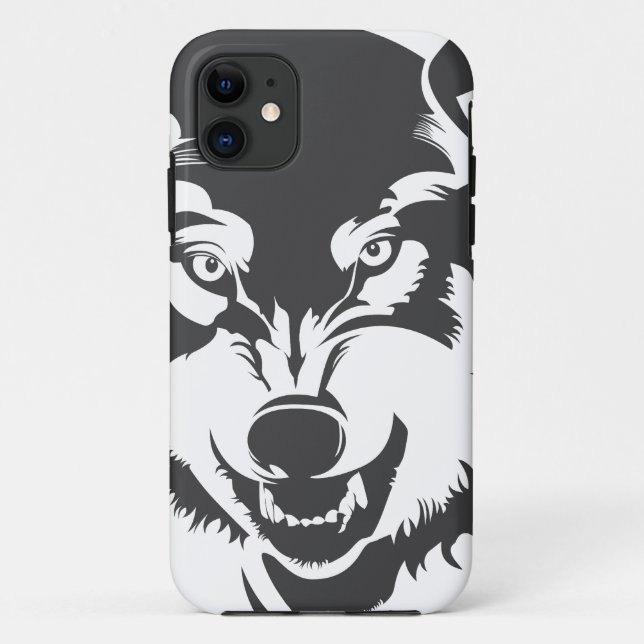 Capa Para iPhone 11 Cabeça de um Lobo (Verso)